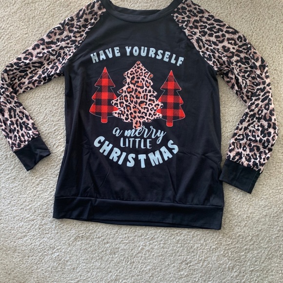 BRAND NEW Christmas Leopard Buffalo Check Long Sleeve Shirt - Picture 8 of 9